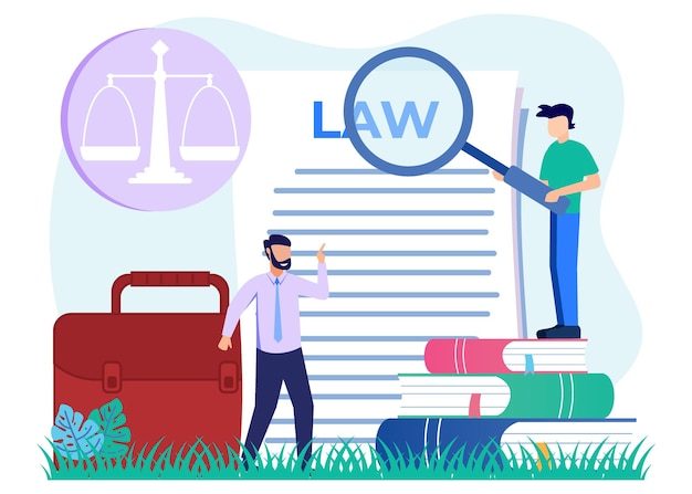 Vector illustration vector graphic cartoon character of laws and regulations