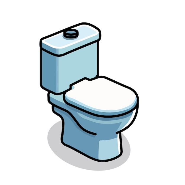 Illustration Vector Graphic Cartoon of a Toilet Stand with Modern Design