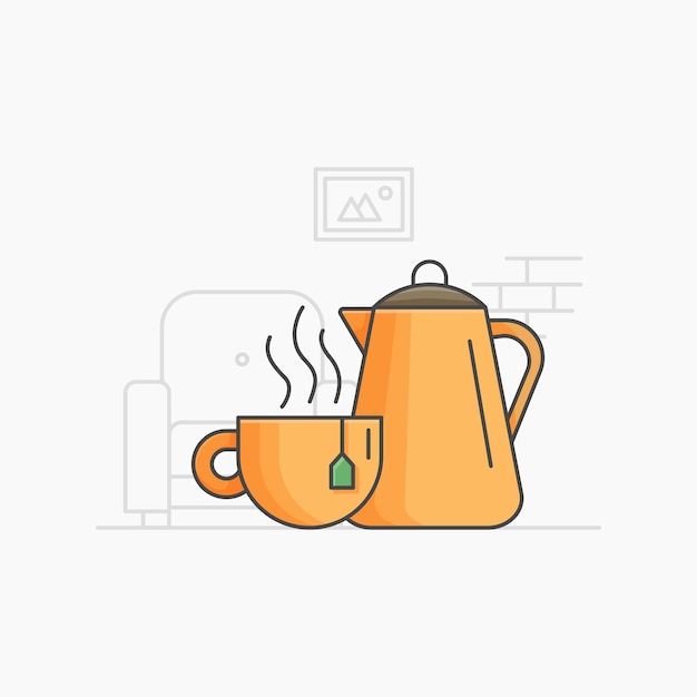 Vector illustration vector graphic of cup of coffee