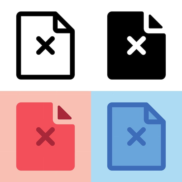 Illustration vector graphic of Delete File Icon Perfect for user interface new application etc