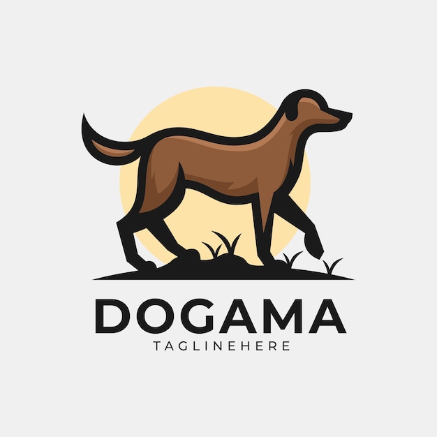 illustration vector graphic of dog logo template