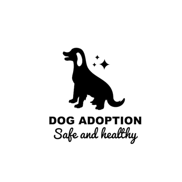 illustration vector graphic of dog sitting logo good for animal adoption shelter