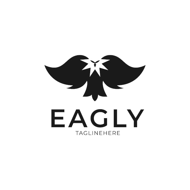 Illustration vector graphic of eagle silhouette logo template