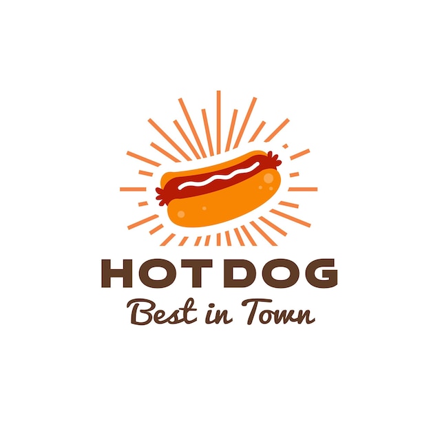 Illustration vector graphic of hot dog vintage logo good for fast food product