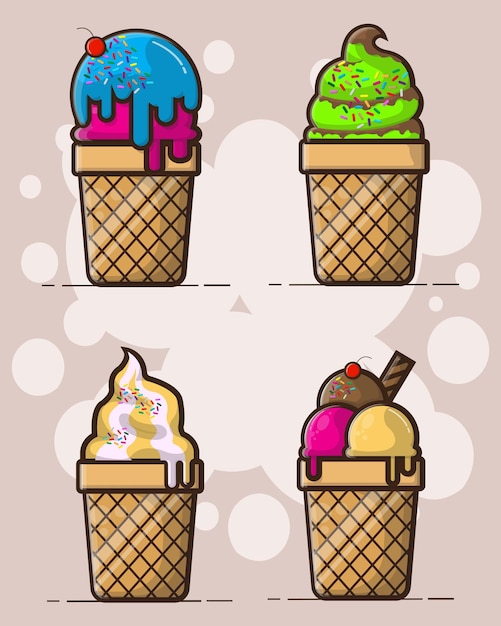 illustration vector graphic of ice cream perfect for food animation illustration carton food