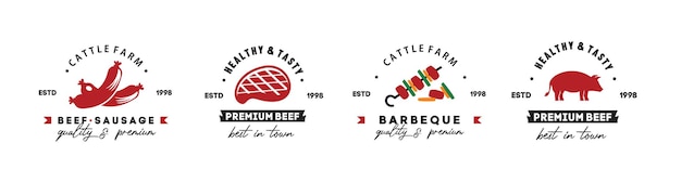 Illustration vector graphic of meat and barbeque product good for beef food industry logo