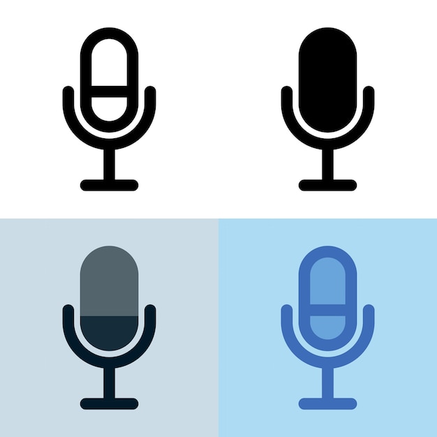 Illustration vector graphic of Microphone Icon Perfect for user interface new application etc