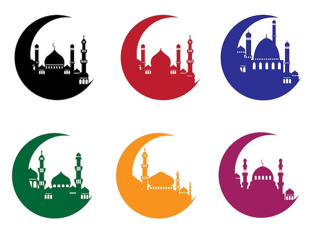 illustration vector graphic of mosque perfect for mosque design silhouette mosque icon