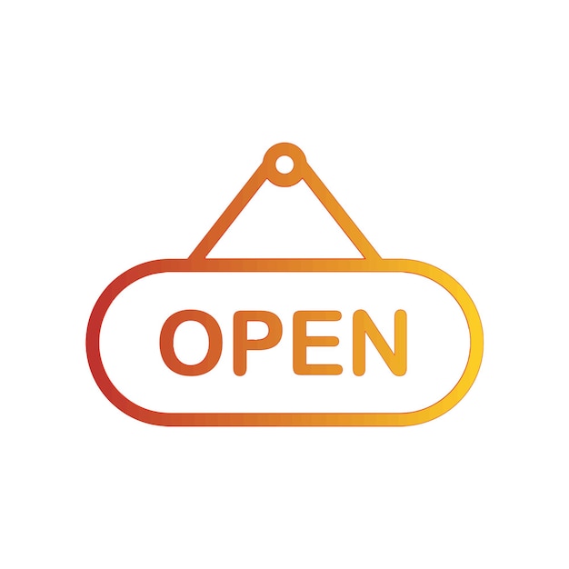 Illustration Vector graphic of Open sign icon