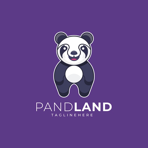 Illustration vector graphic of panda logo template