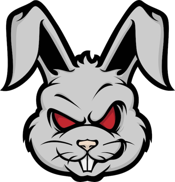 illustration vector graphic of rabbit head mascot good for logo sport ,t-shirt ,logo