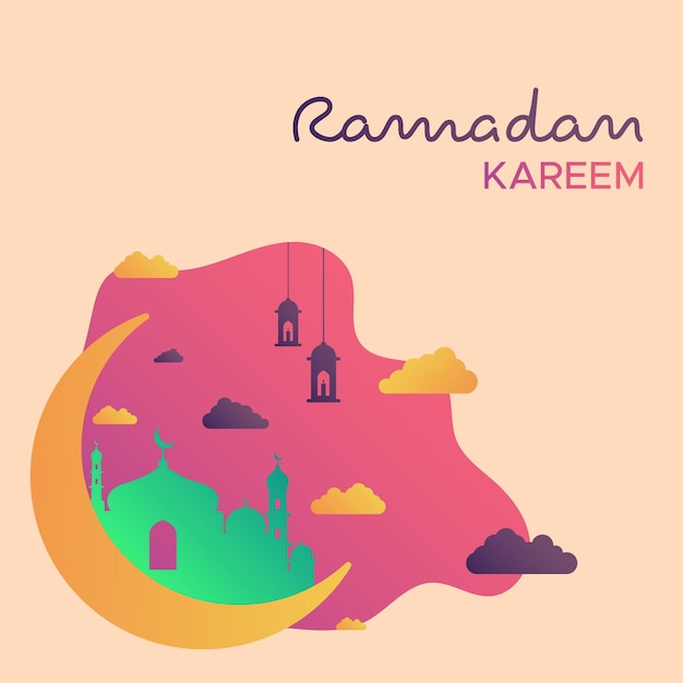 Illustration vector graphic of Ramadan Blessing Perfect for Ramadan design template layout