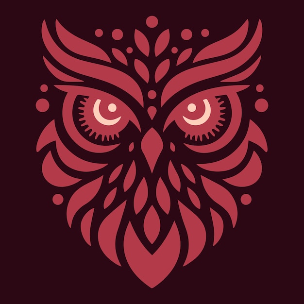 Illustration vector graphic of simple owl pattern design Perfect for logo design