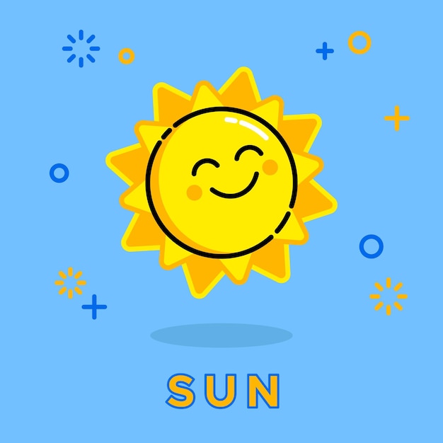 Illustration vector graphic of smiling sun Perfect for children event or product such as vitamin