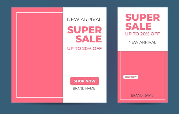 Illustration vector graphic of white and pink modern Banner promotion. Fit for fashion brand banner