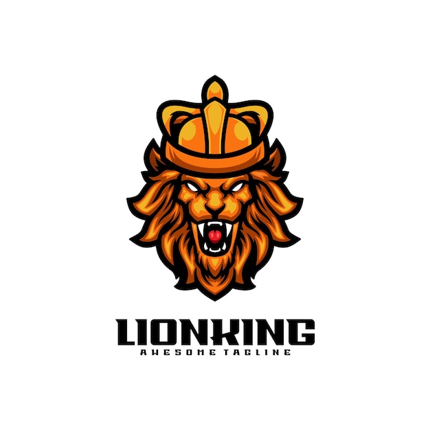 Illustration Vector Lion King Mascot Cartoon Style