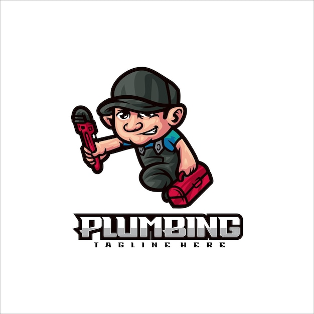 Illustration Vector Plumbing Mascot Style