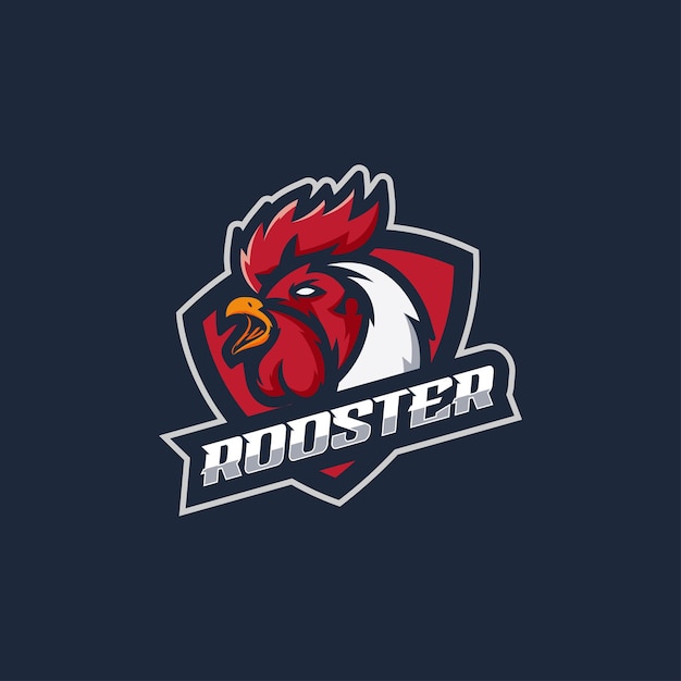 Illustration Vector Rooster Mascot Esport Logo style