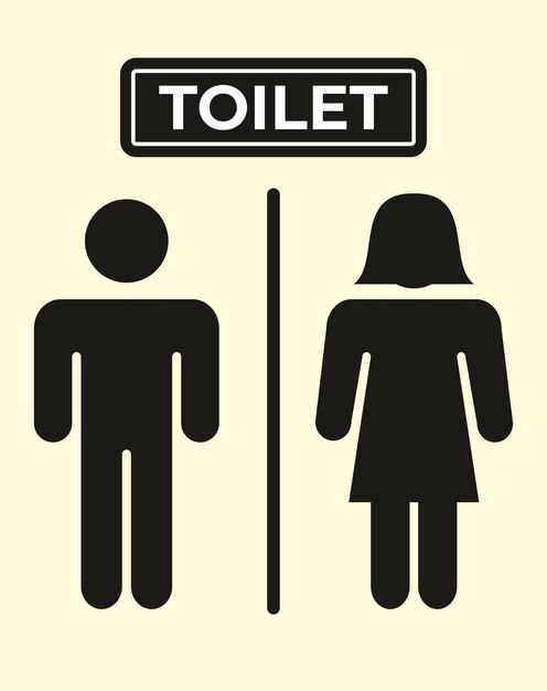 illustration vector toilet sign