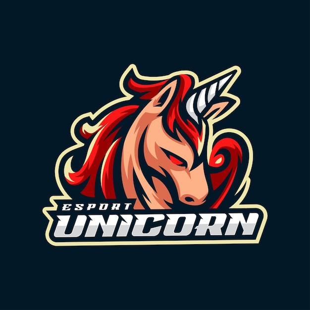 Illustration Vector Unicorn ESport Logo Style