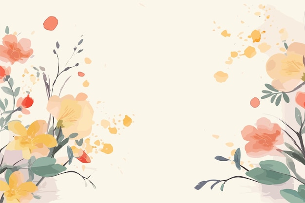 illustration vector watercolor colorful floral background