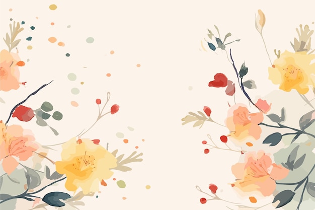 illustration vector watercolor colorful floral background