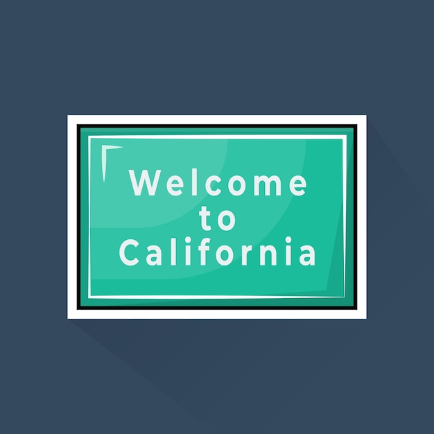 Illustration Vector of Welcome Sign in Flat Design