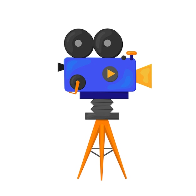 illustration of video camera icon isolated