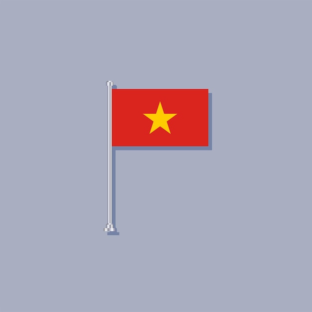 Illustration of Vietnam flag Template