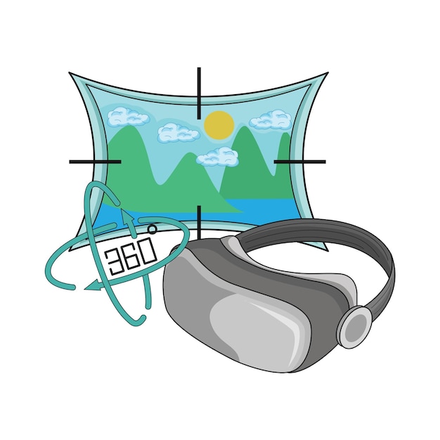 Illustration of virtual reality