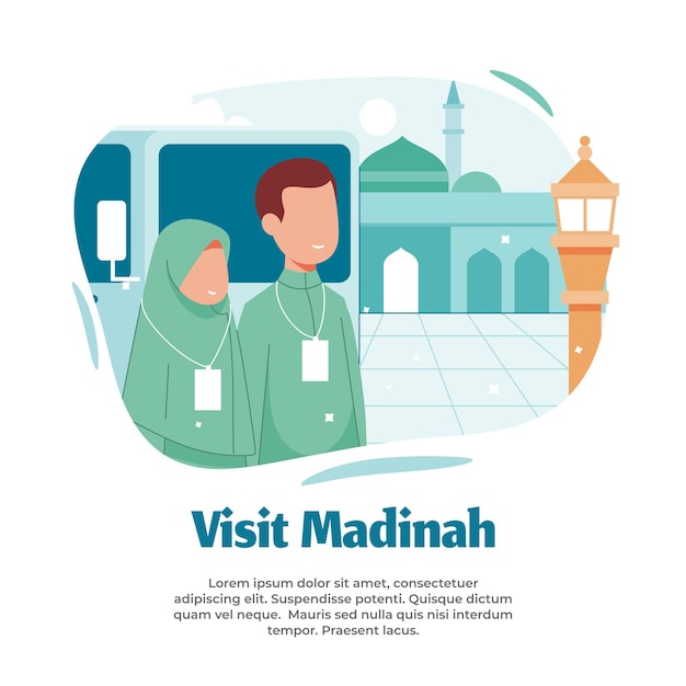 illustration of visiting Medina and pilgrimage