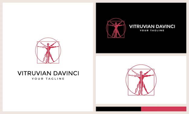 illustration of vitruvian da vinci