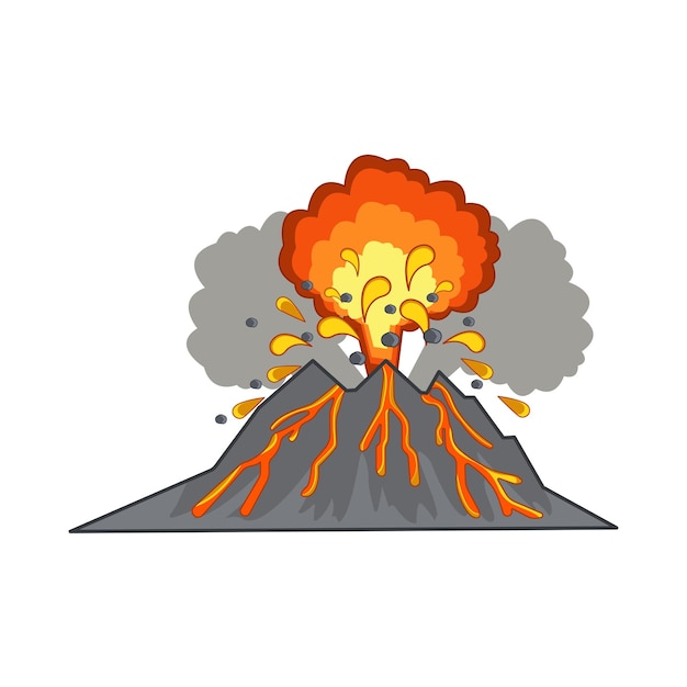 Illustration of volcano