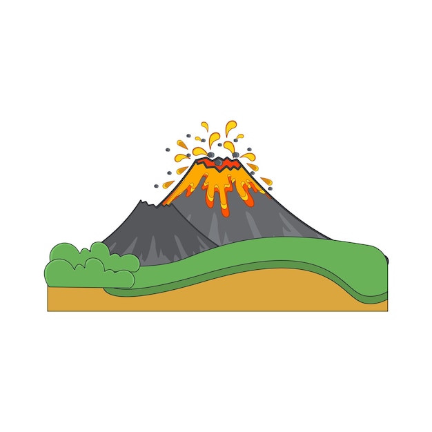 Illustration of volcano