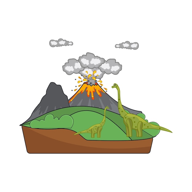 Illustration of volcano