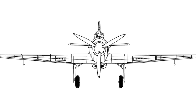 Illustration of war plane vector