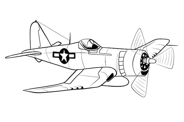 Illustration of war plane vector