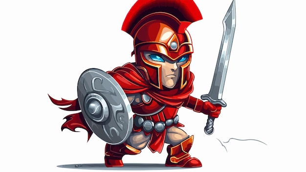 Illustration of Warrior Character or Sports Mascot