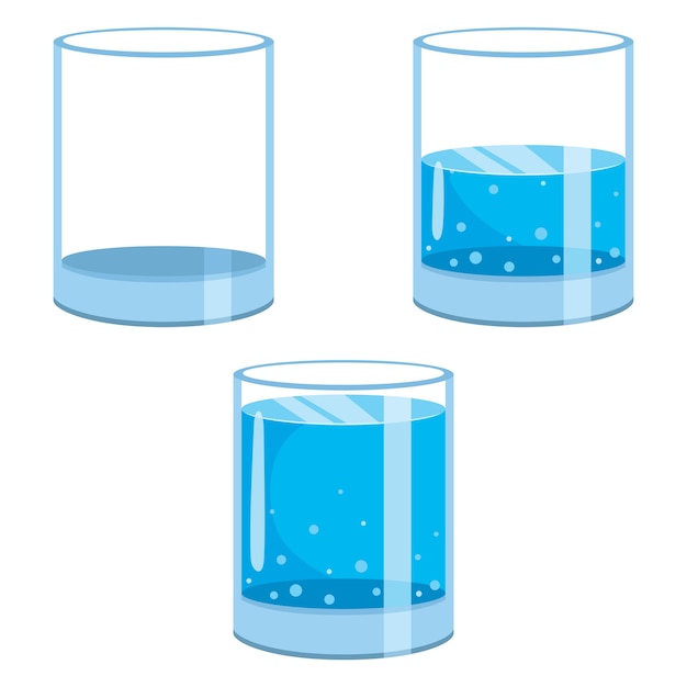 Illustration Of Water Glasses