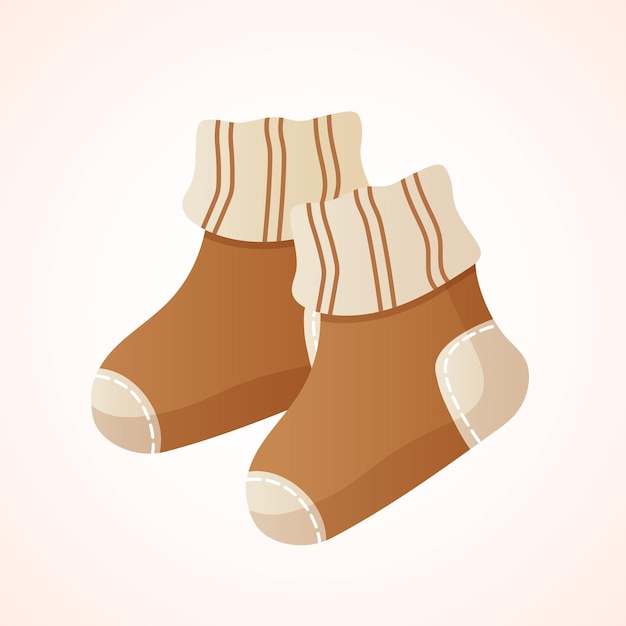 Illustration with babies socks