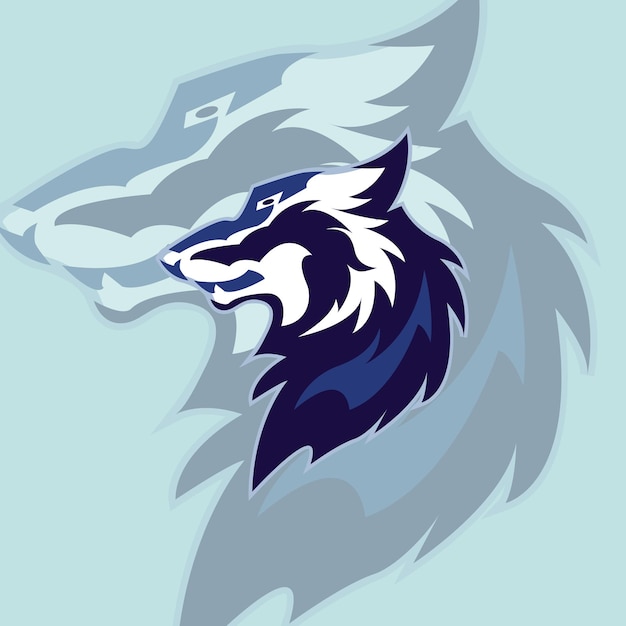 illustration wolf logo esport design