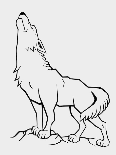 Illustration of wolf logo