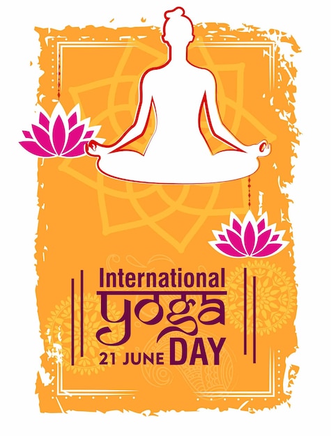 Vector illustration of woman for international yoga day web banner eps10 vector