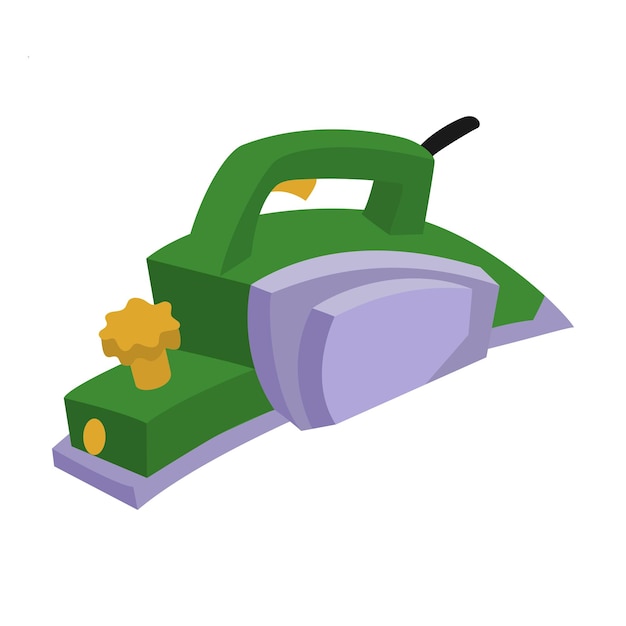 Illustration of a wood shaving machine flat design