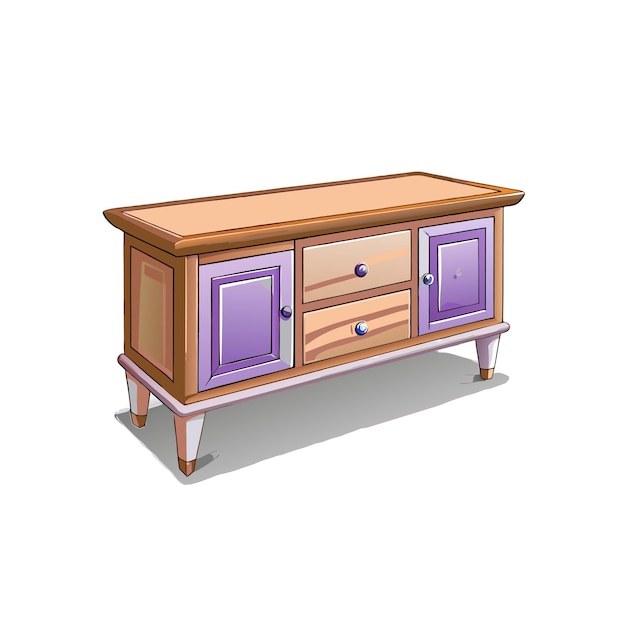 Vector illustration of wooden furniture