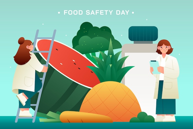 Vector illustration for world food safety day awareness