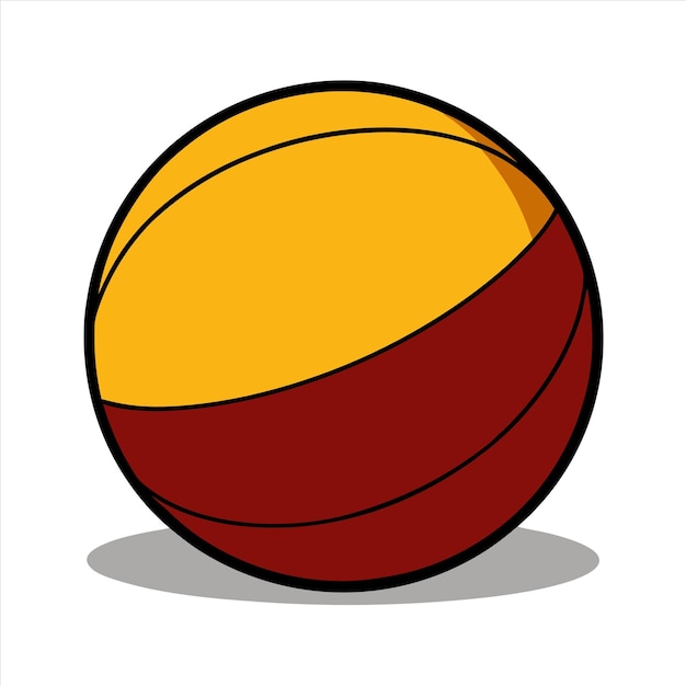 an illustration of a yellow and orange ball with a yellow and orange ball