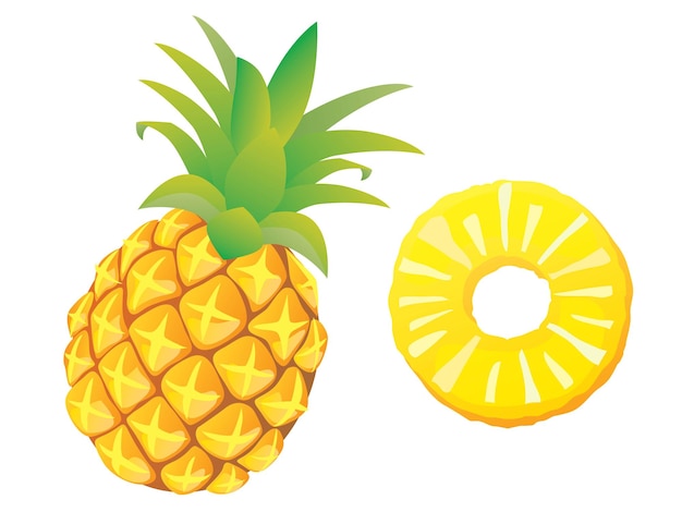 Illustration of the yellow pineapple