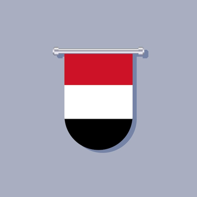 Vector illustration of yemen flag template