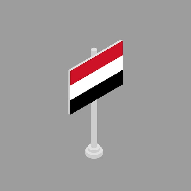 Vector illustration of yemen flag template